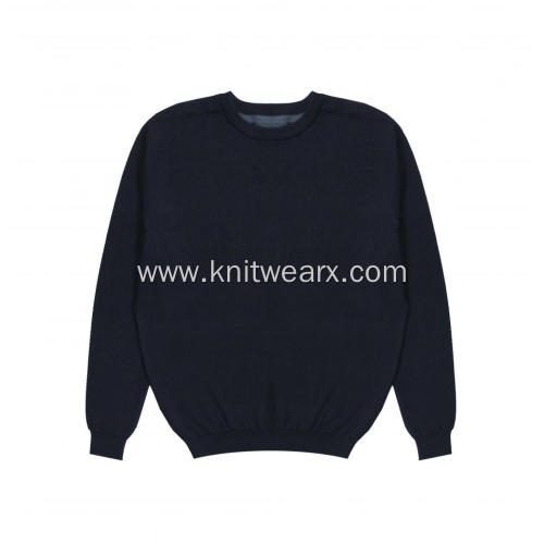 Men's Soft Cotton Pineapple Texture Crewneck Pullover